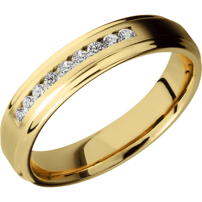 14K Yellow Gold with Satin , Polish Finish
