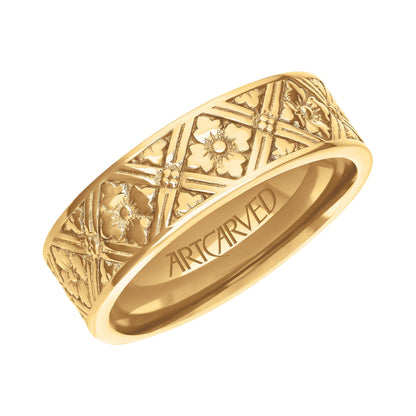 7MM Carved Wedding Band