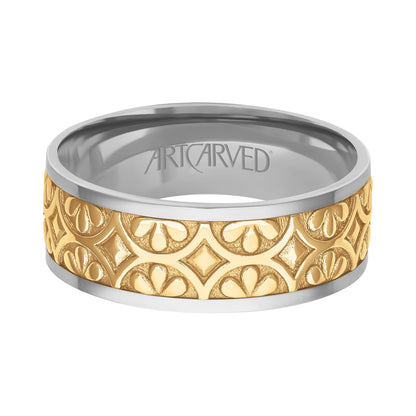 7.5MM Carved Wedding Band