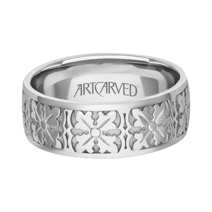 8MM Carved Wedding Band