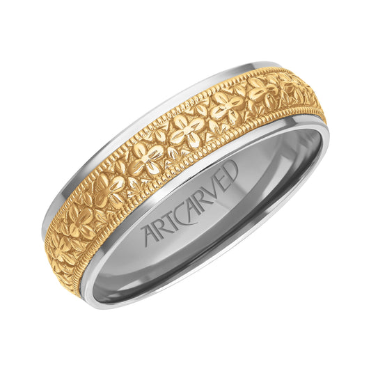 6MM Carved Wedding Band