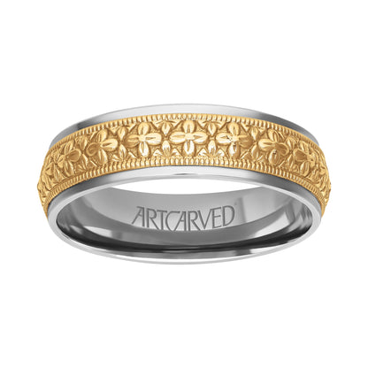 6MM Carved Wedding Band