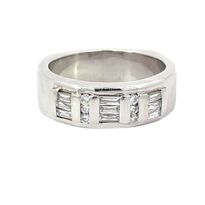Elegant Silver Diamond Ring