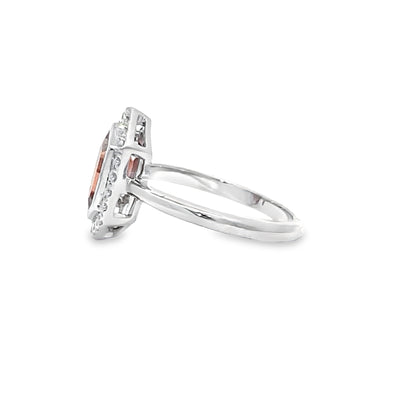 Elegant Sunstone and diamond Diamond Ring