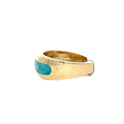 Elegant Turquoise Inlay Ring