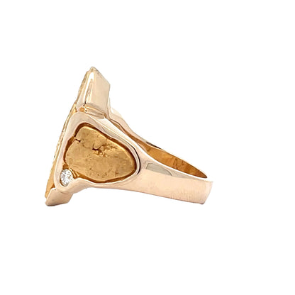 Custom Men’s Gold Nugget Ring