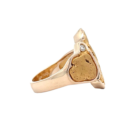 Custom Men’s Gold Nugget Ring