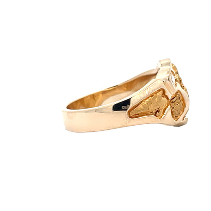 Elegant Gold Nugget Ring