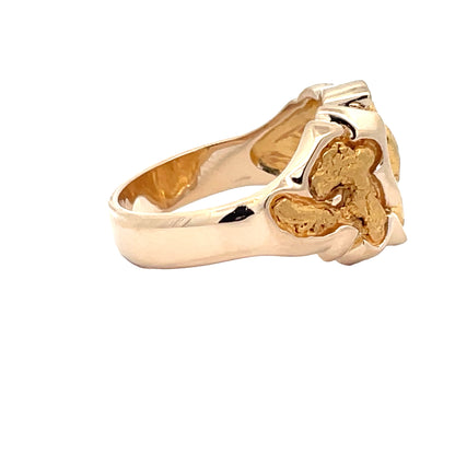 Elegant Gold Nugget Ring
