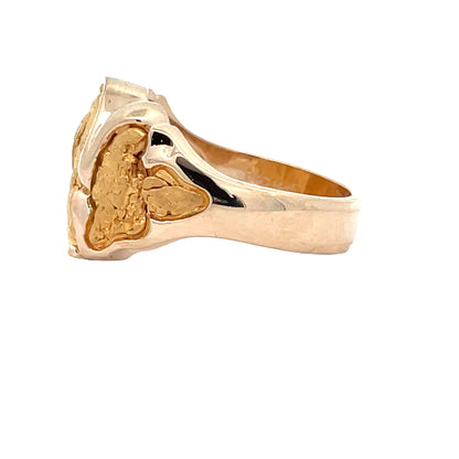 Elegant Gold Nugget Ring