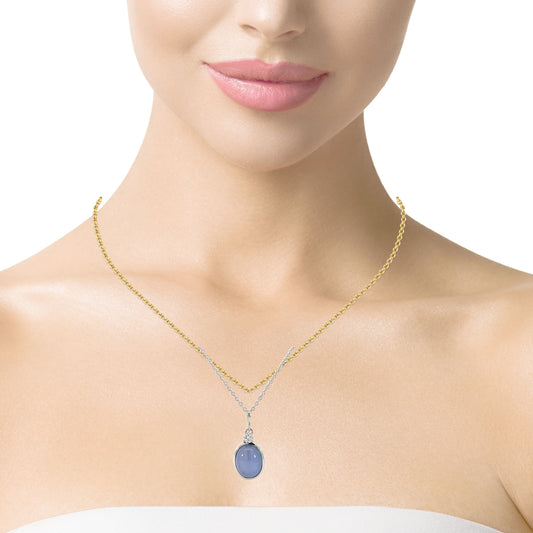 Elegant Blue Gemstone Pendant