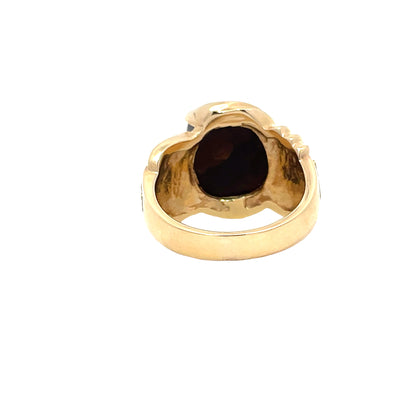 Amber Glow Gold Ring