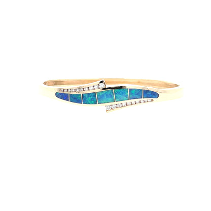 Elegant Opal Inlay Bracelet