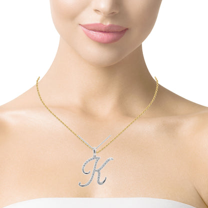 Elegant Initial K Pendant