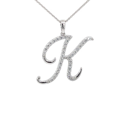Elegant Initial K Pendant