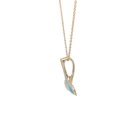 Elegant Gold Whale Tail Pendant