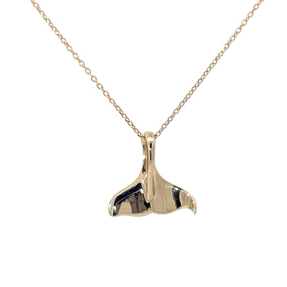 Elegant Gold Whale Tail Pendant