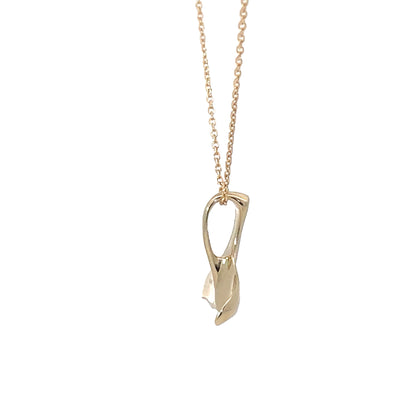 Elegant Gold Whale Tail Pendant