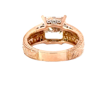 Princess cut UltraFire lab grown Diamond Ring