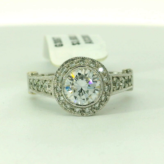 Elegant Diamond Halo Ring