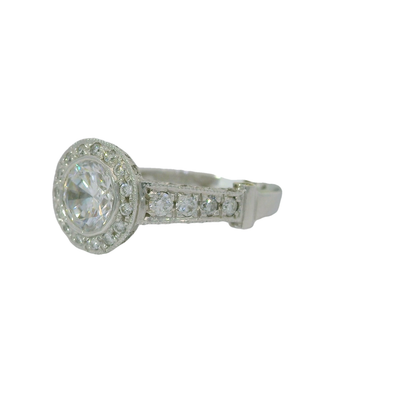 Elegant Diamond Halo Ring
