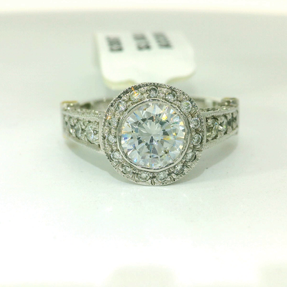 Elegant Diamond Halo Ring