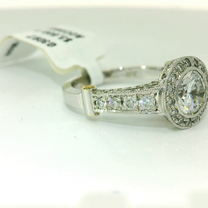 Elegant Diamond Halo Ring