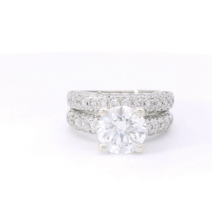 Elegant Double Band Diamond Ring