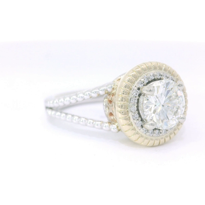 Elegant Diamond Halo Ring