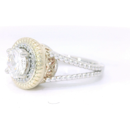 Elegant Diamond Halo Ring
