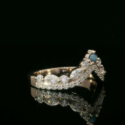 Elegant Diamond Crown Ring