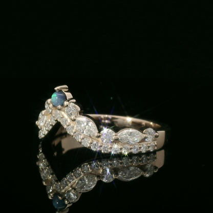 Elegant Diamond Crown Ring