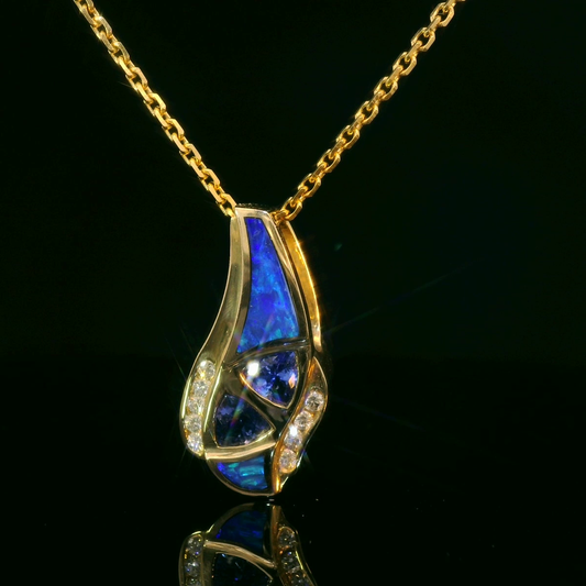 Elegant Opal Pendant Necklace