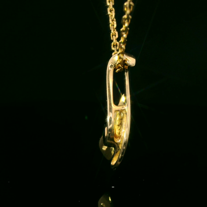 Ladies Gold and Natural Gold Nugget Pendant Necklace