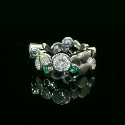 Elegant Diamond and Emerald Bracelet