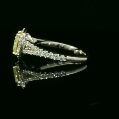 Stunning Yellow Diamond Engagement Ring