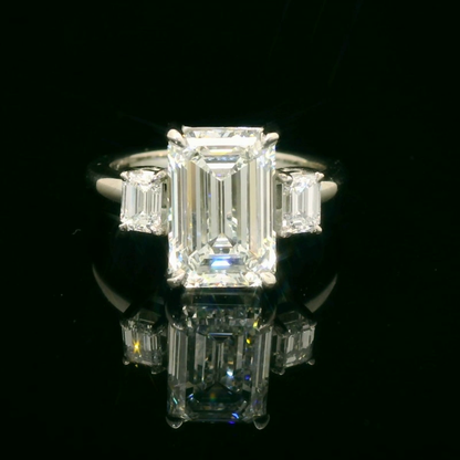 Elegant Emerald-Cut Diamond Ring