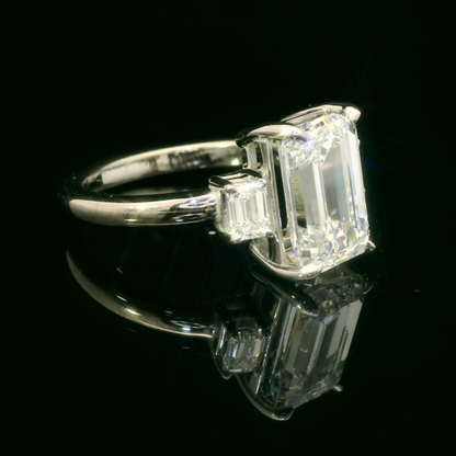 Elegant Emerald-Cut Diamond Ring