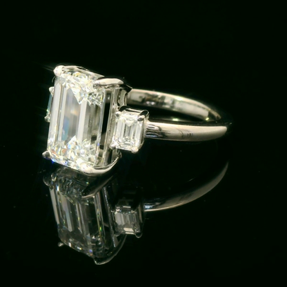 Elegant Emerald-Cut Diamond Ring