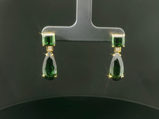 Elegant Green Drop Earrings