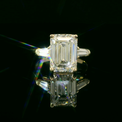 Elegant Emerald-Cut Diamond Ring
