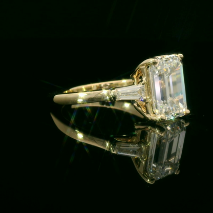 Elegant Emerald-Cut Diamond Ring