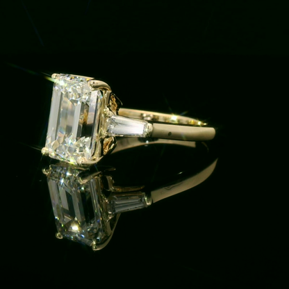Elegant Emerald-Cut Diamond Ring
