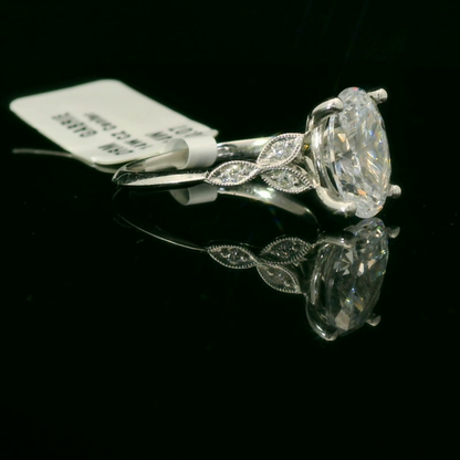 Elegant Oval Diamond Ring