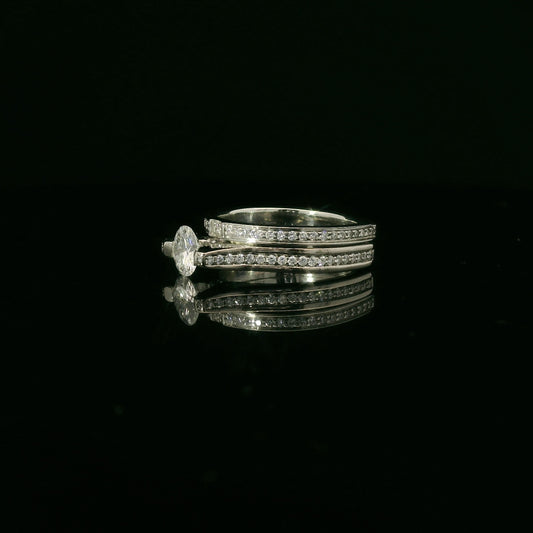 Elegant Silver Ring Set