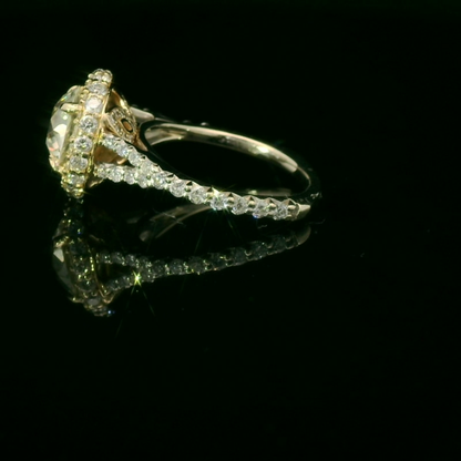 Stunning Diamond Halo Engagement Ring