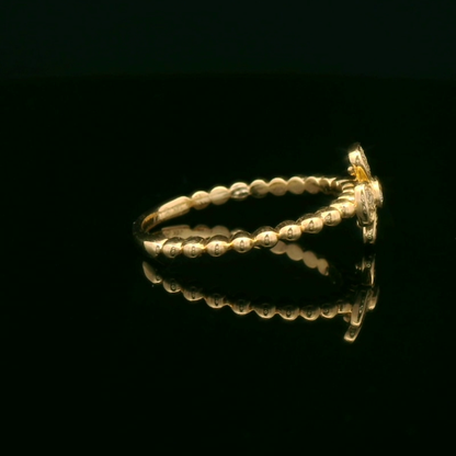 Elegant Gold Flower Ring