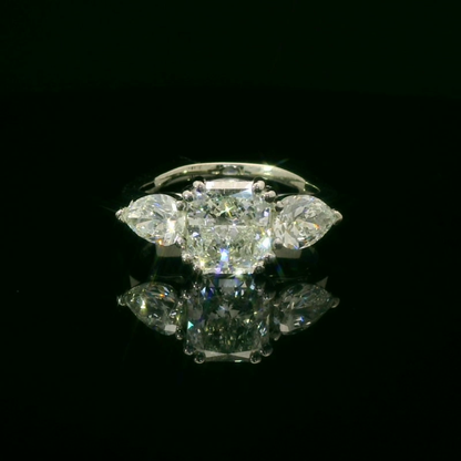 Elegant Three-Stone Diamond Ring