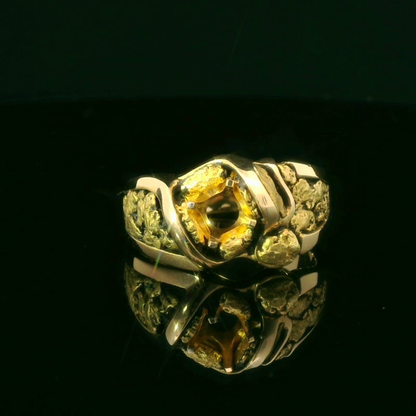 Men’s Yellow Gold Nugget Ring P-21M/H