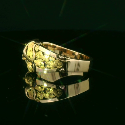 Men’s Yellow Gold Nugget Ring P-21M/H